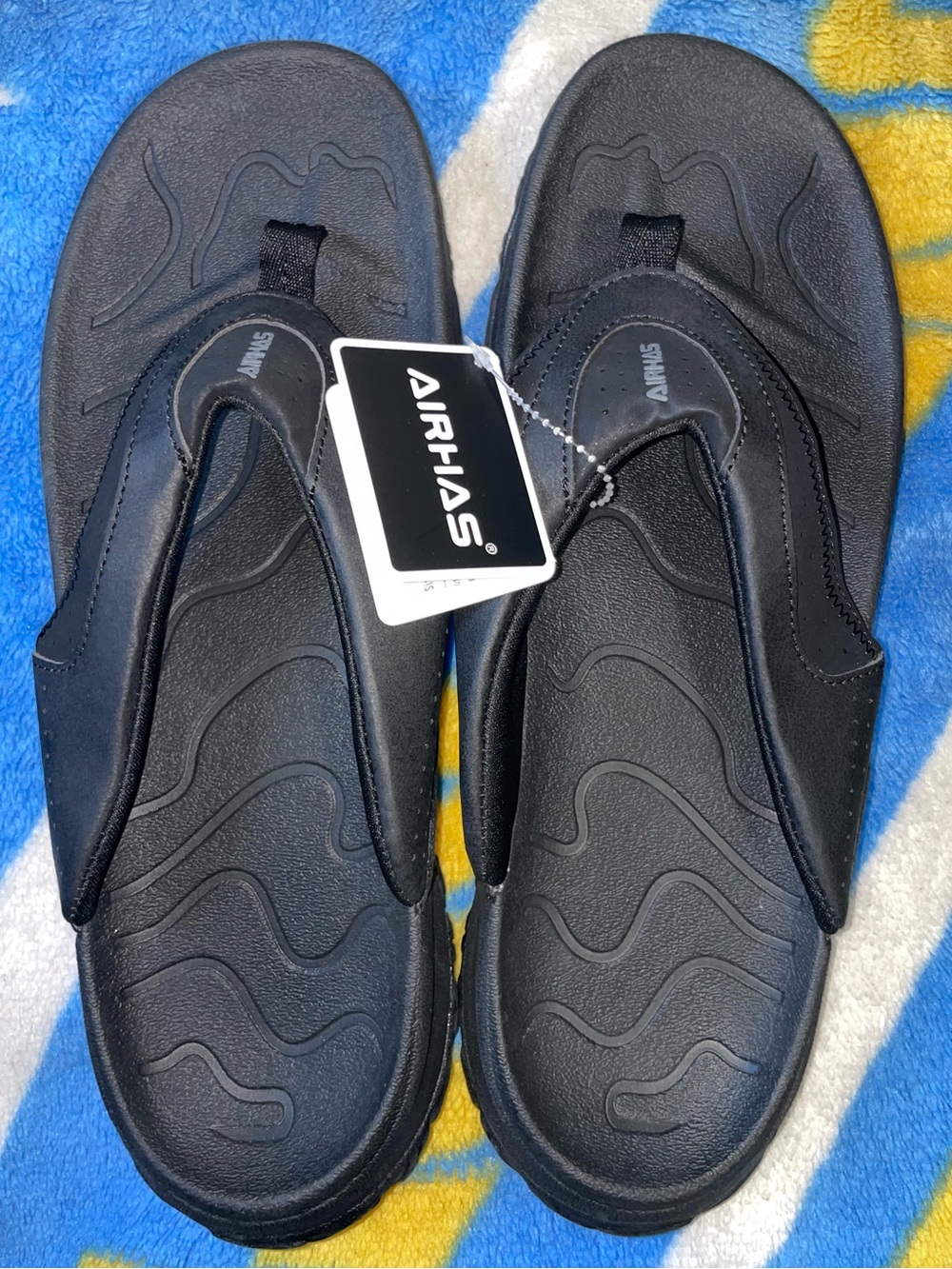Men’s Black Comfort Flip-Flops